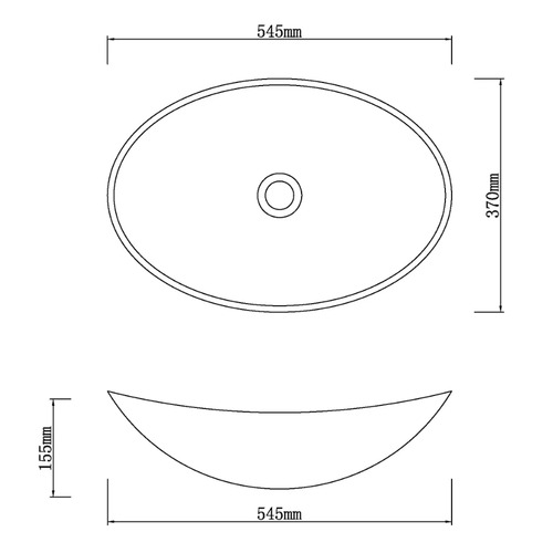 Stevens 545mm Glass Above Counter Basin