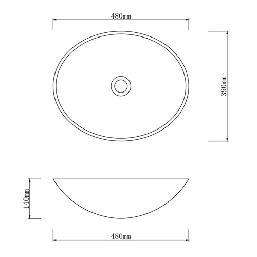 Nielsen 480mm Glass Above Counter Basin