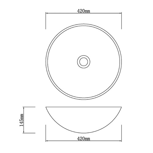 Daisy 420mm Glass Above Counter Basin
