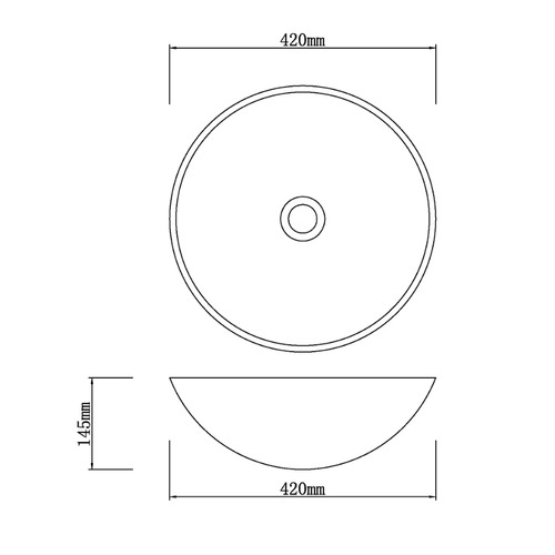 Hudson 420mm Glass Above Counter Basin