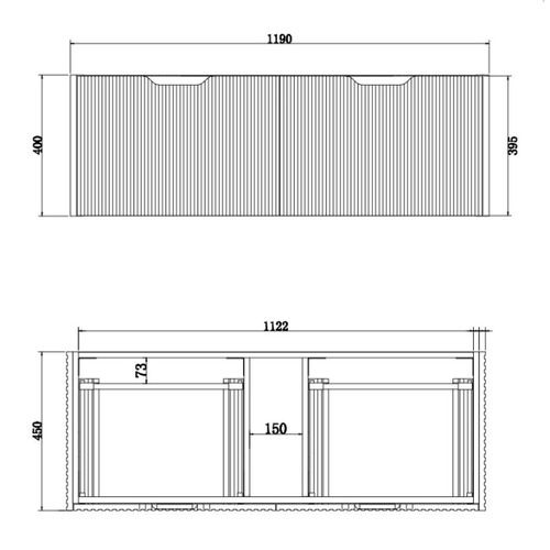 Sinclair Bathware Dustin 1200mm Wall Hung Single Vanity | Temple & Webster