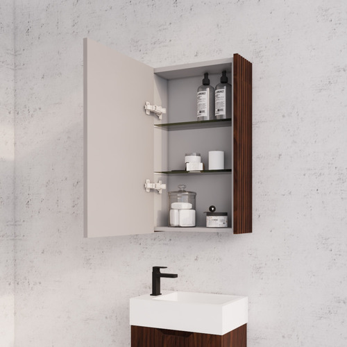 Hyacinth 450mm Fluted Mirrored Shaving Cabinet