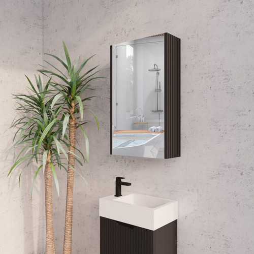 Hyacinth 450mm Fluted Mirrored Shaving Cabinet