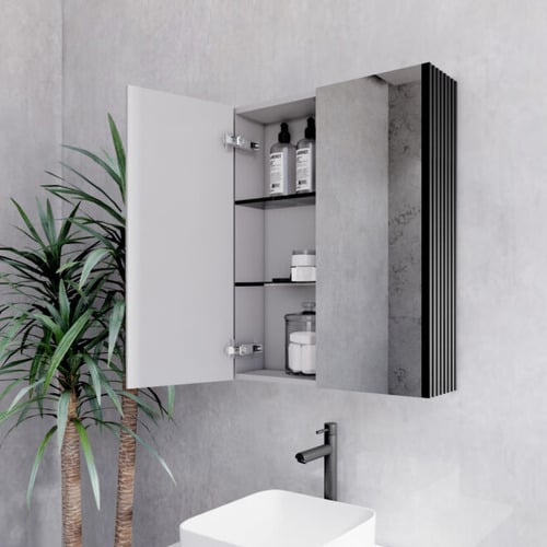 Hyacinth 600mm Fluted Mirrored Shaving Cabinet