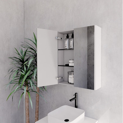 Hyacinth 600mm Fluted Mirrored Shaving Cabinet