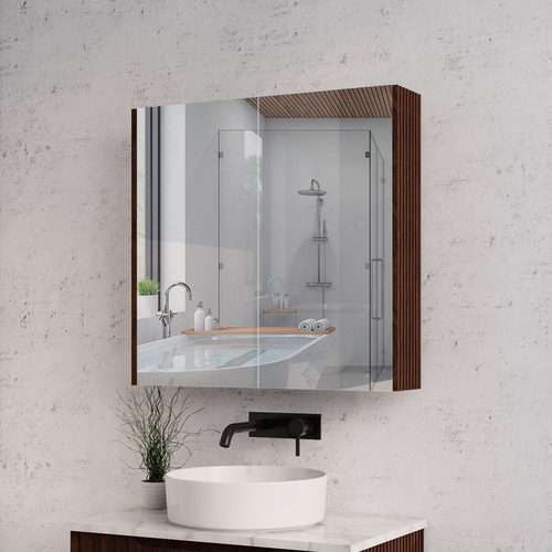 Hyacinth 750mm Fluted Mirrored Shaving Cabinet