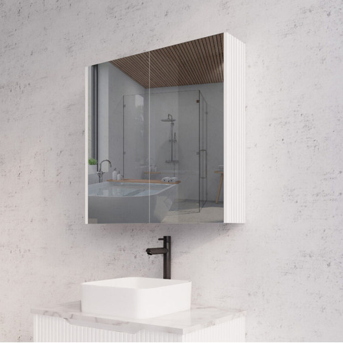 Hyacinth 750mm Fluted Mirrored Shaving Cabinet