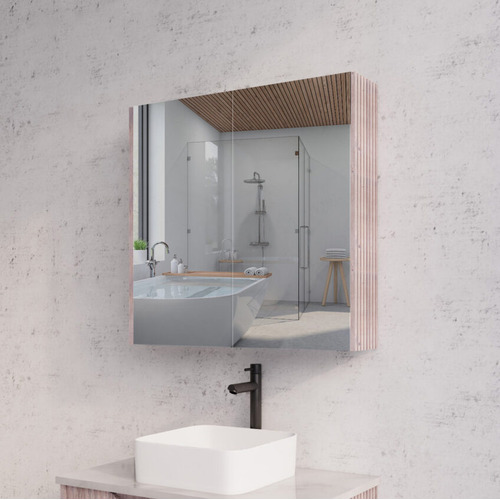Hyacinth 750mm Fluted Mirrored Shaving Cabinet