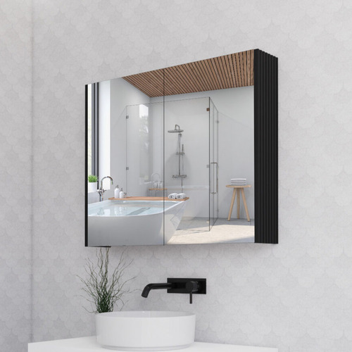Hyacinth 900mm Fluted Mirrored Shaving Cabinet