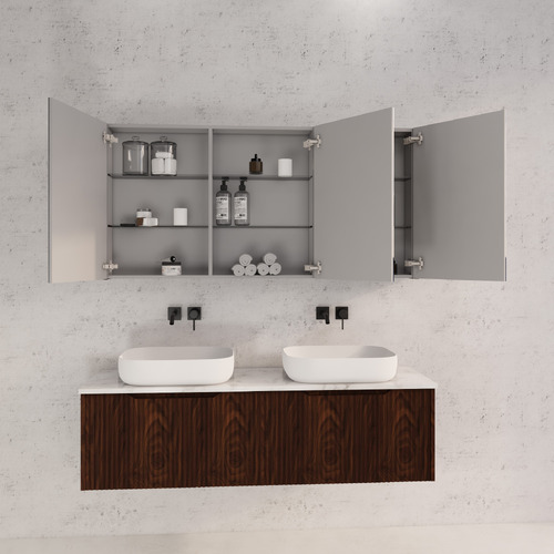 Hyacinth 1500mm Fluted Mirrored Shaving Cabinet