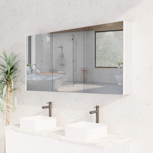 Hyacinth 1500mm Fluted Mirrored Shaving Cabinet