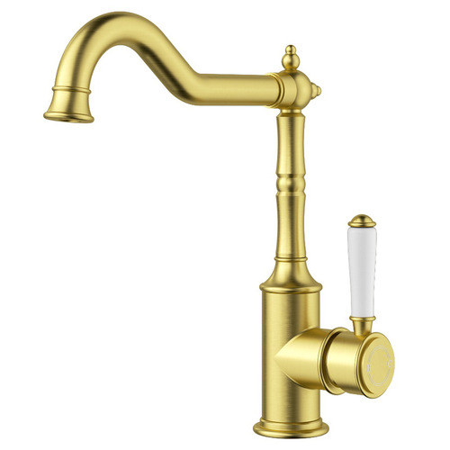 Prime Shepherds Crook Kitchen Sink Mixer with Ceramic Handle