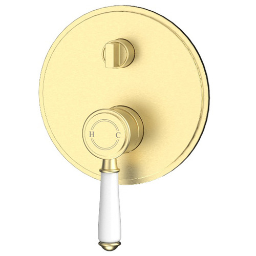 Prime Wall Mixer with Diverter Trim Kit with Ceramic Handle