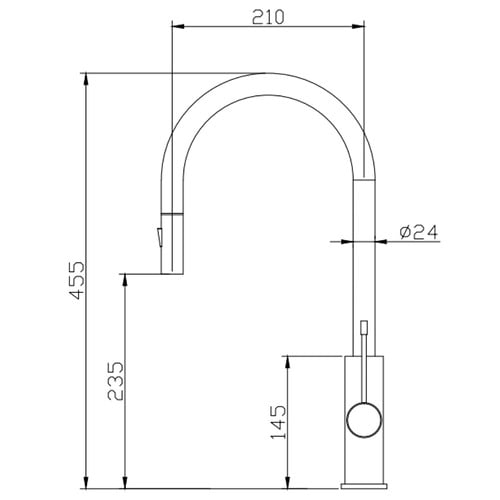 Fern Gooseneck Kitchen Sink Mixer