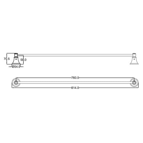 Ikon Single Towel Rail