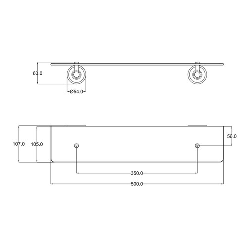 Ikon Glass Shower Shelf