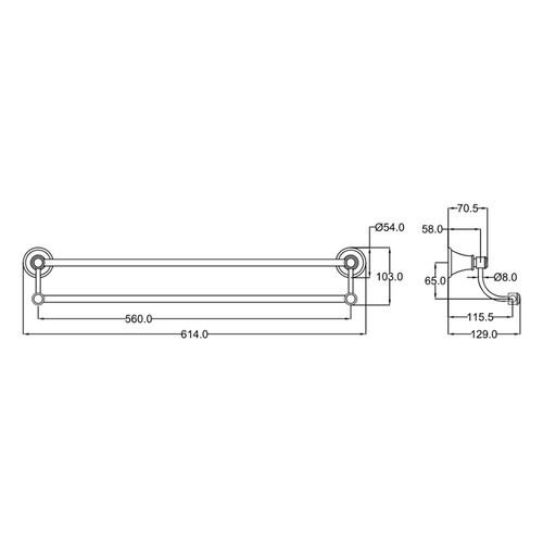 Ikon Double Towel Rail