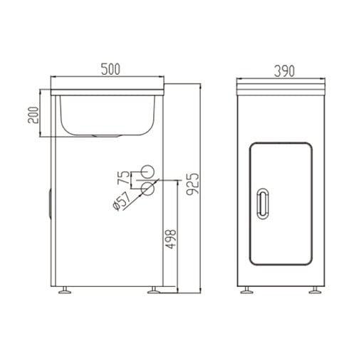 Caius 390Mm Laundry Tub