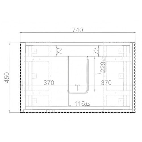 Plaga 750mm Wall Hung Single Vanity