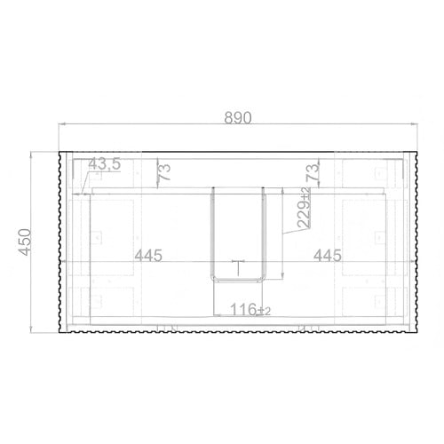 Plaga 900mm Wall Hung Single Vanity