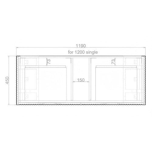 Plaga 1200mm Wall Hung Single Vanity