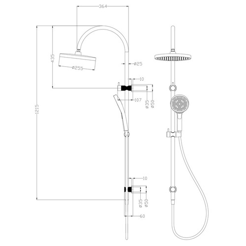 Wesley Gooseneck Twin Shower
