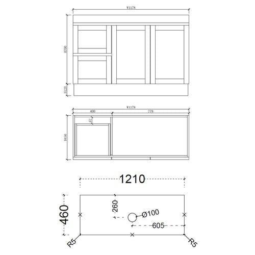 Stefania 1200mm Matte White Freestanding Single Vanity with Stone Countertop