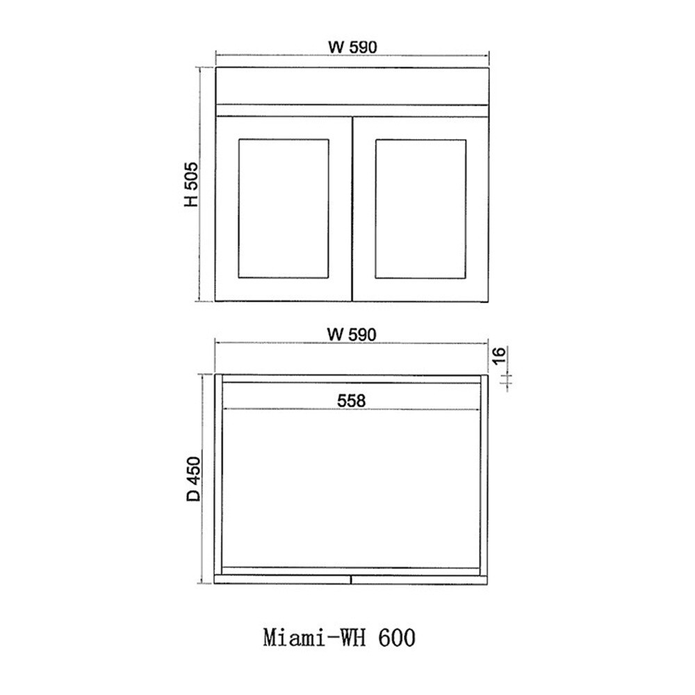 Stefania 600mm Matte White Wall Hung Single Vanity with Stone Countertop