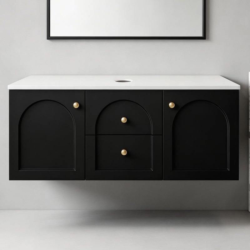 Stevie 1200mm Wall Hung Single Vanity with Stone Countertop