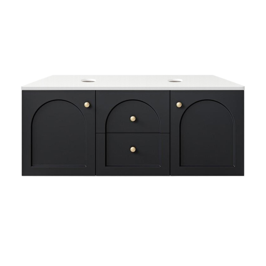 Stevie 1200mm Wall Hung Double Vanity with Stone Countertop