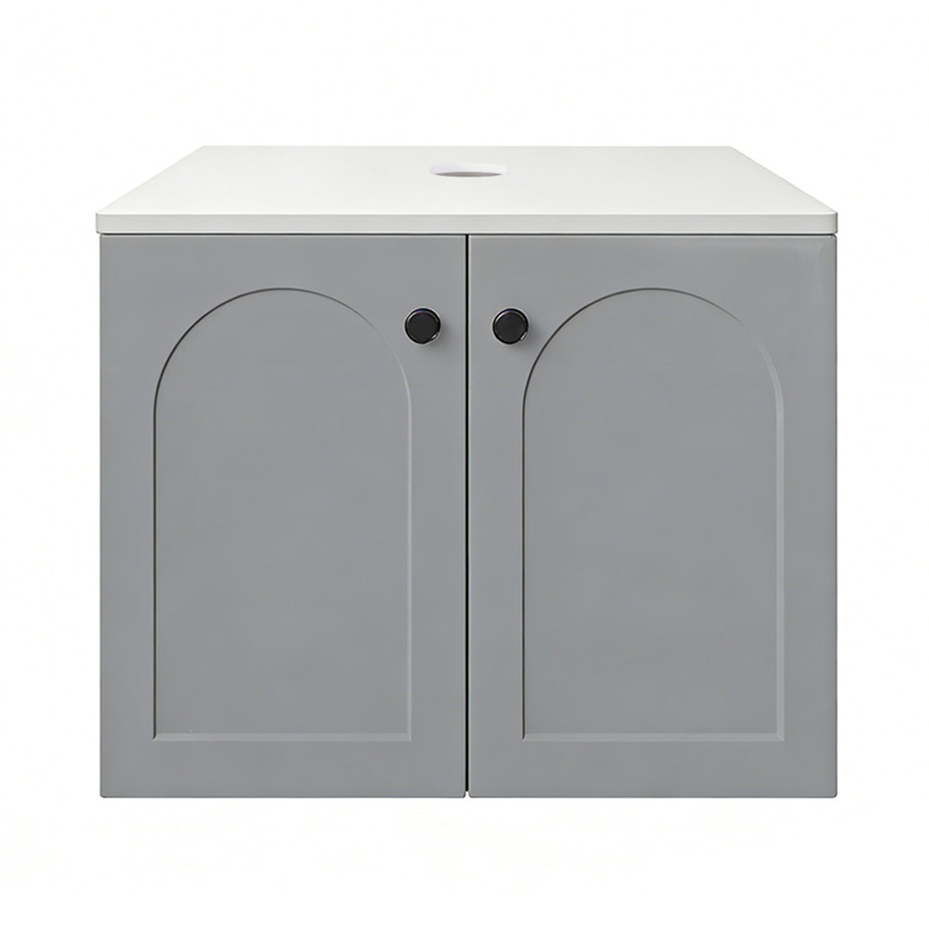 Stevie 600mm Wall Hung Single Vanity with Stone Countertop