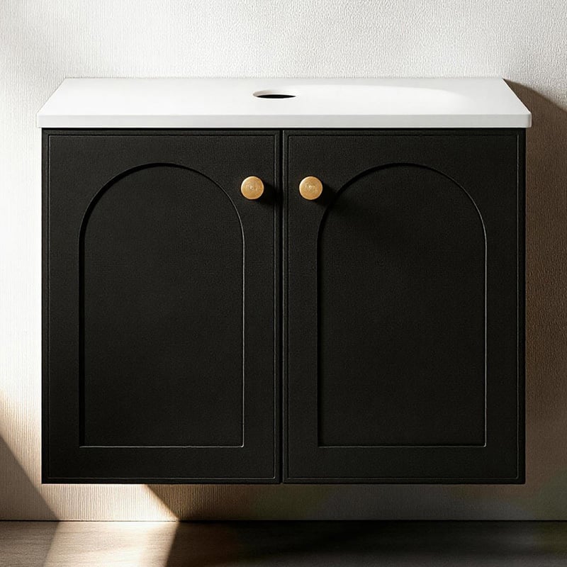 Stevie 600mm Wall Hung Single Vanity with Stone Countertop
