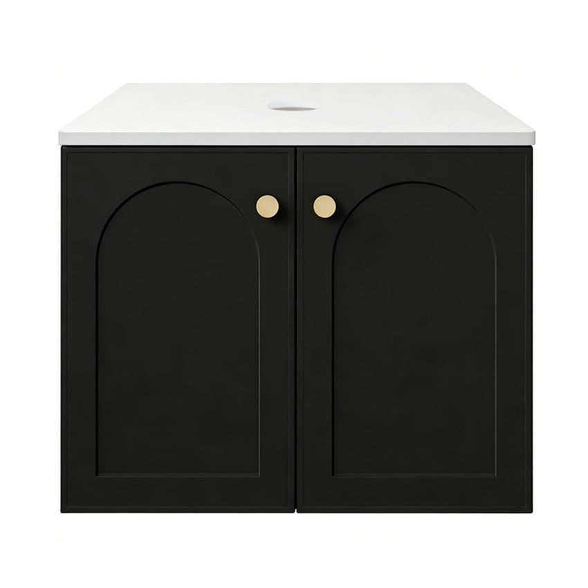 Stevie 600mm Wall Hung Single Vanity with Stone Countertop