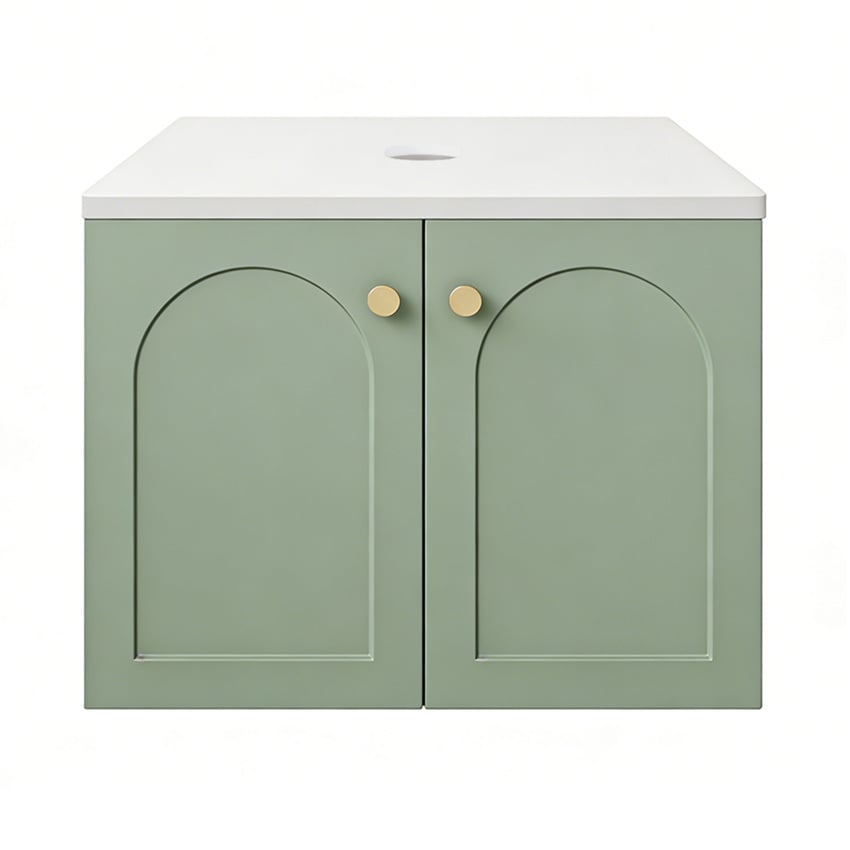 Stevie 600mm Wall Hung Single Vanity with Stone Countertop