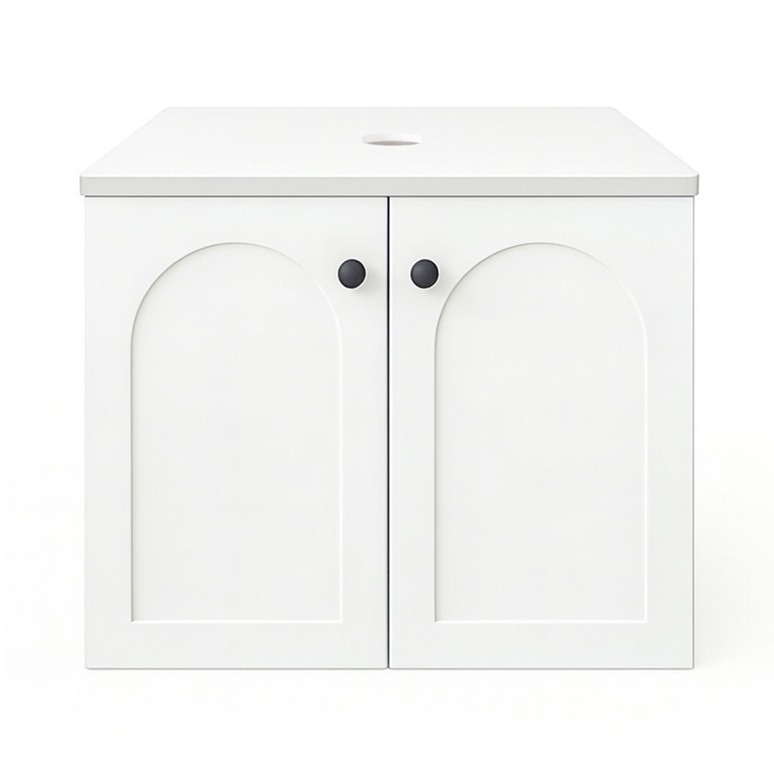 Stevie 600mm Wall Hung Single Vanity with Stone Countertop