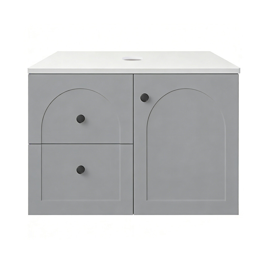 Stevie 750mm Wall Hung Single Vanity with Stone Countertop