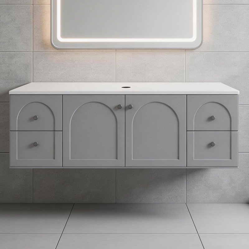 Stevie 1500mm Wall Hung Single Vanity with Stone Countertop