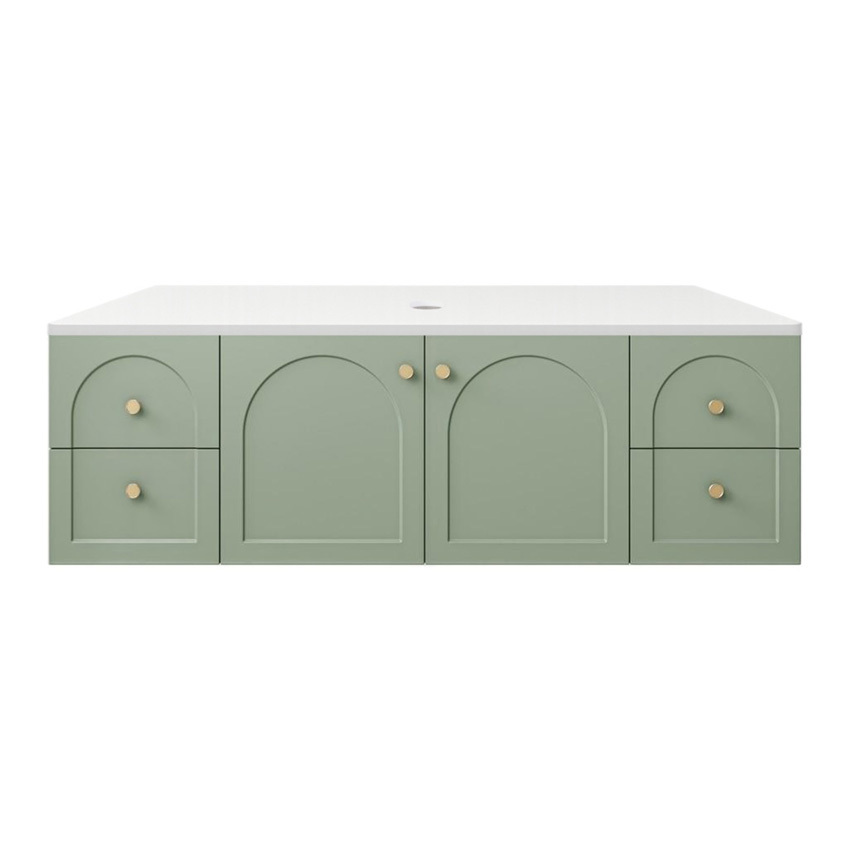 Stevie 1500mm Wall Hung Single Vanity with Stone Countertop
