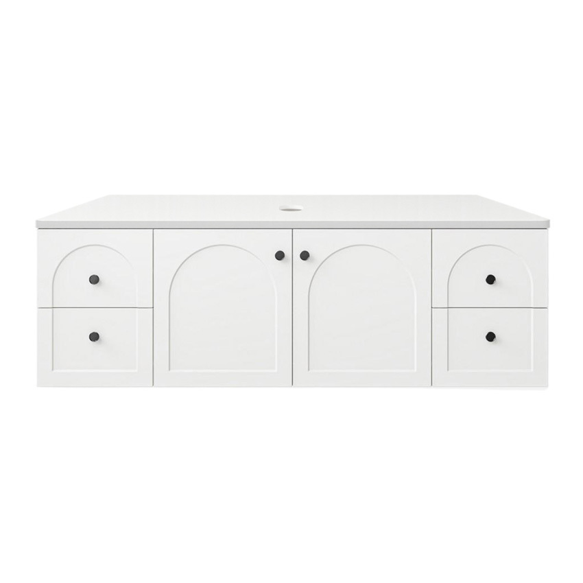 Stevie 1500mm Wall Hung Single Vanity with Stone Countertop