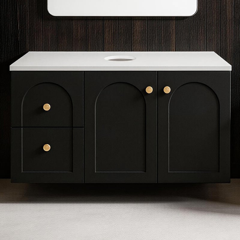 Stevie 900mm Wall Hung Single Vanity with Stone Countertop