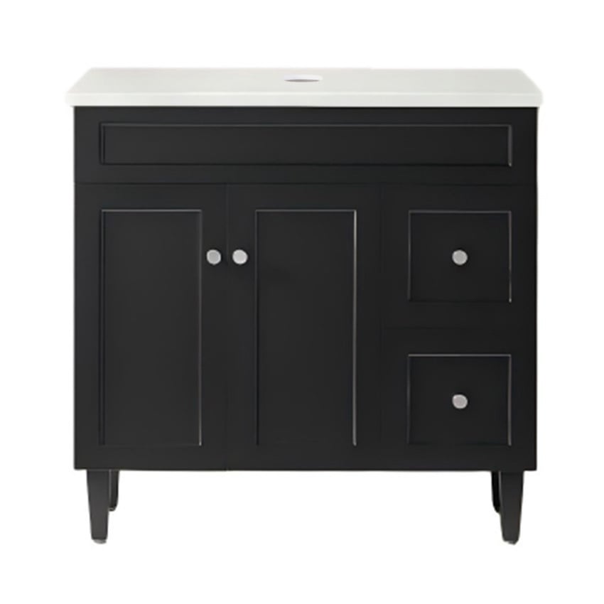 Seraphina 900mm Right Freestanding Single Vanity with Stone Countertop