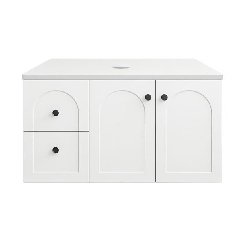 Stevie 900mm Wall Hung Single Vanity with Stone Countertop