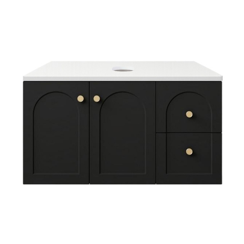 Stevie 900mm Wall Hung Single Vanity with Stone Countertop