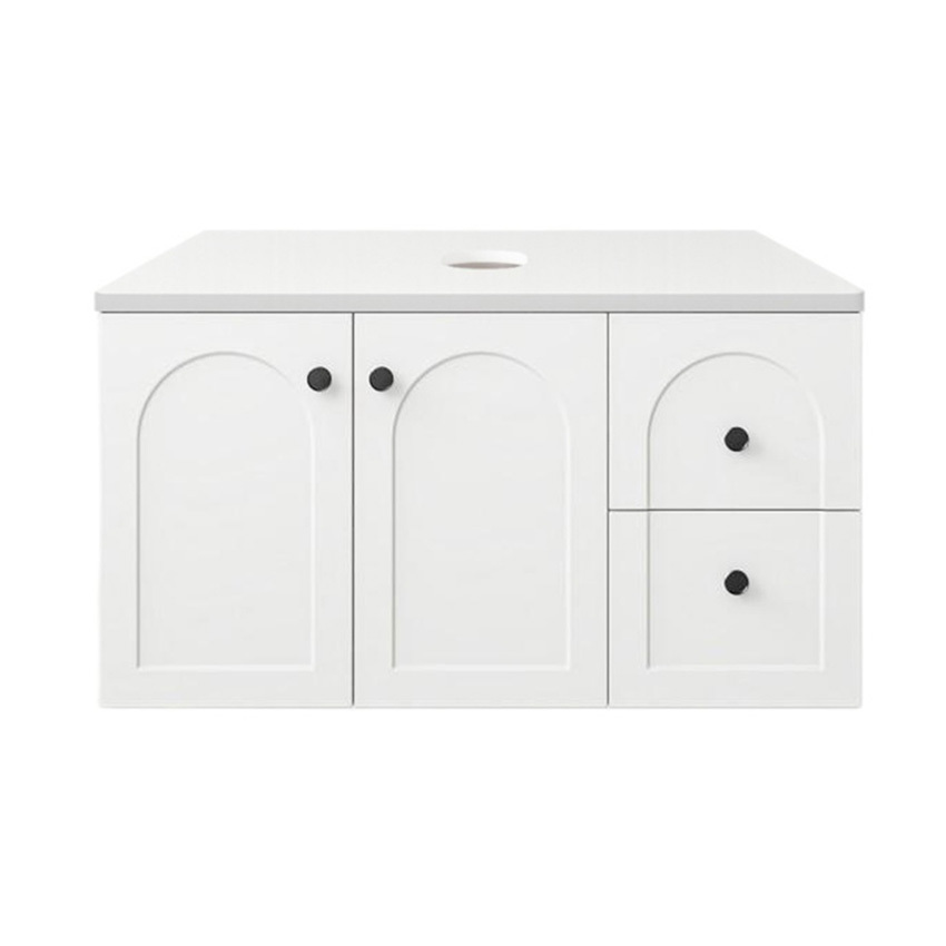 Stevie 900mm Wall Hung Single Vanity with Stone Countertop