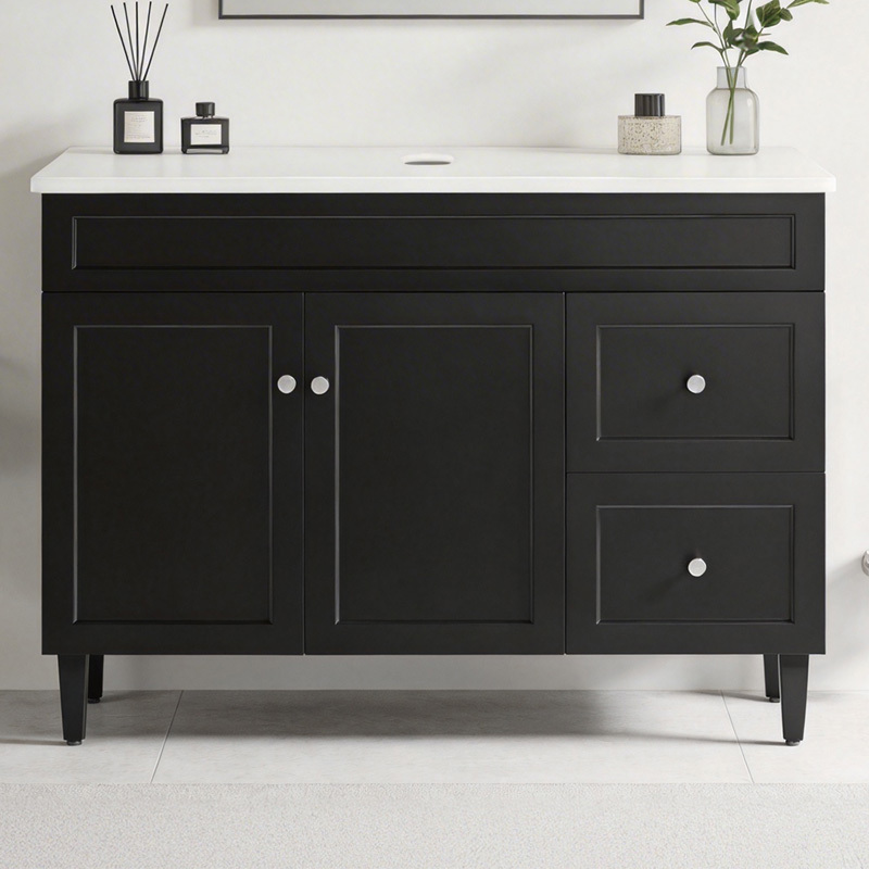 Seraphina 1200mm Right Freestanding Single Vanity with Stone Countertop