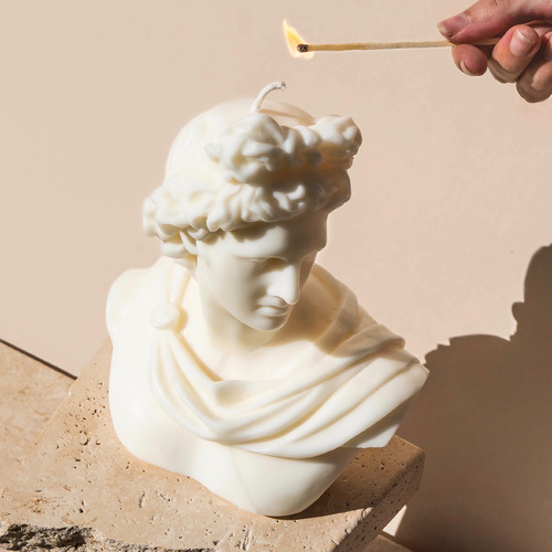 Apollo Bust Sculpture Soy-Blend Candle