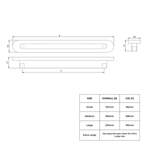 White Imogen Cabinet Pull Handle