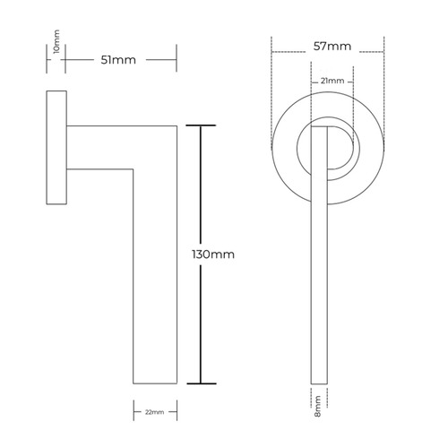 Hamilton Passage Door Handle