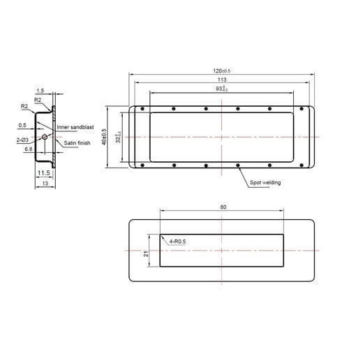 Stainless Steel Flush Pull Door Handle