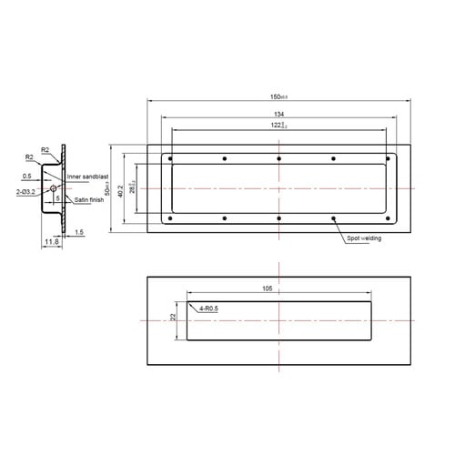 Stainless Steel Flush Pull Door Handle